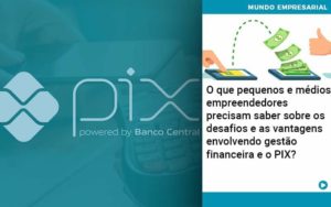 O Que Pequenos E Médios Empreendedores Precisam Saber Sobre Os Desafios E As Vantagens Envolvendo Gestão Financeira E O Pix  - PME Contábil - Contabilidade em São Paulo